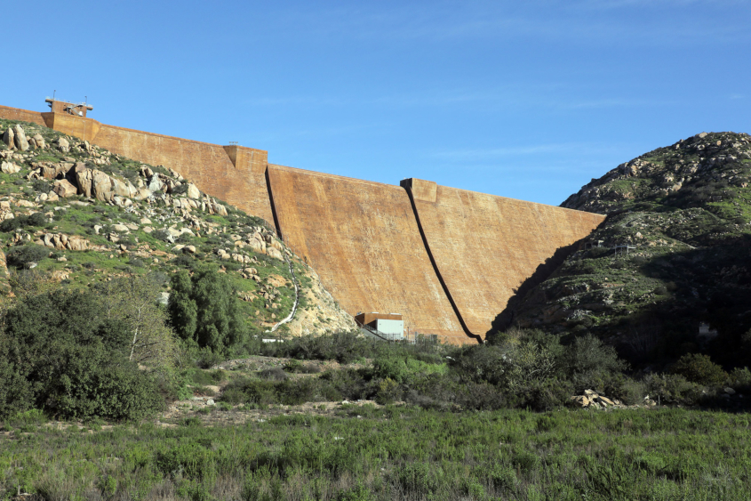 The San Vicente Dam Raise, completed in 2014, added more than 157,000 acre-feet of regional water storage capacity – the largest increase in San Diego County history. Photo: San Diego County Water Authority