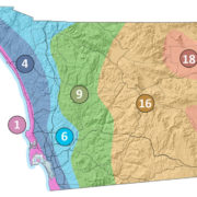 San Diego County's six climate zone according to CIMIS