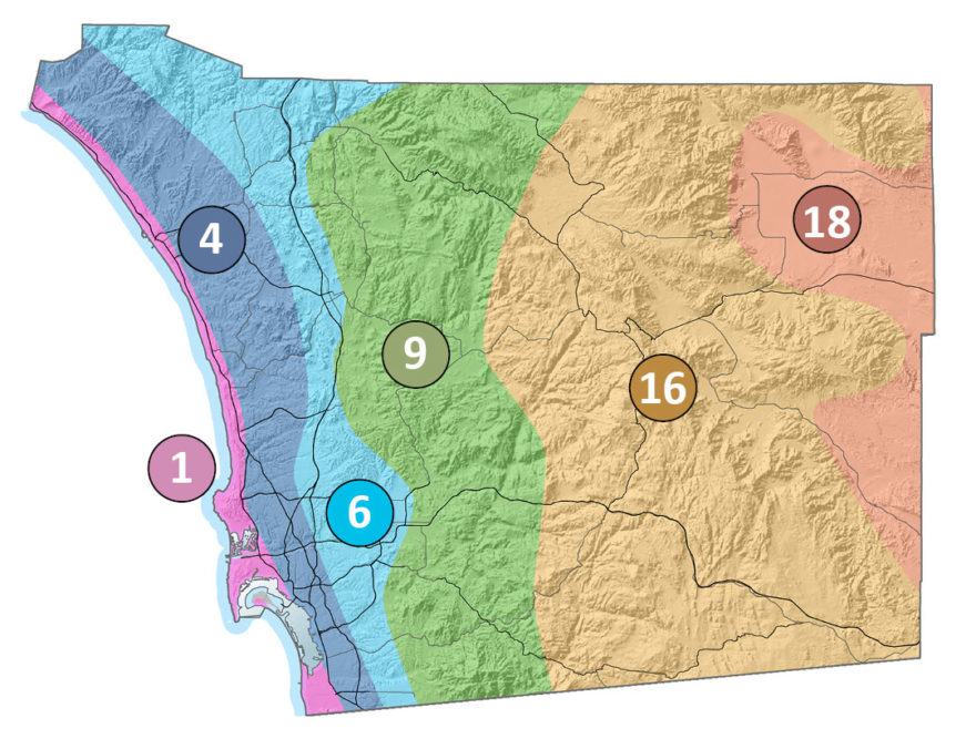 San Diego S Six Cimis Climate Zones Water News Network Our