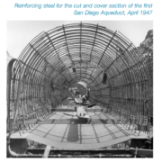 By order of President Franklin Delano Roosevelt, the U.S. Navy built the San Diego Aqueduct to deliver Colorado River water to San Diego. It is now known as Pipeline 1. Photo: SDCWA