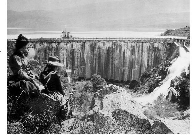 Sweetwater Dam was constructed through the efforts of the Kimball Brothers, and spurred development of National City and Chula Vista. Photo: SDCWA Archives