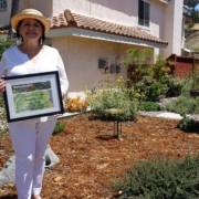 Former water conservation class graduate and rebate recipient Rosalba Ponce from Chula Vista was named the Otay Water District's 2018 winner for “Best in District.” Photo: Courtesy Otay Water District Landscape Makeover
