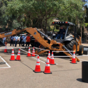 Bobby Bond Jr. shows the skills that won him the title of "Master Opeartor" at the 2018 MSA San DIego/APWA Skills Competition. Poto: Courtesy MSA San DIego