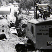 L.H. Woods working on one of its first projects for the Water Authority in 1960. Photo: Courtesy L.H. Woods