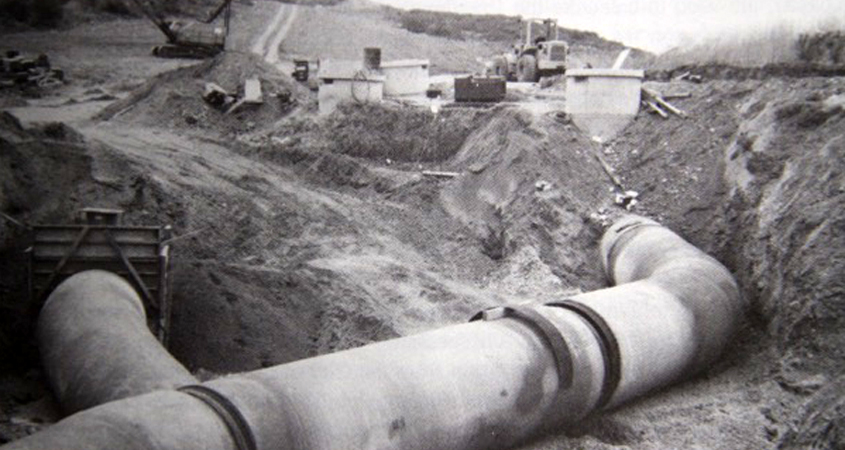 L.H. Woods works on the 2nd Aqueduct in 1972. Photo: Courtesy L.H. Woods