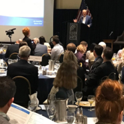Water Authority Board Chair Jim Madaffer provided the keynote address at the 2018 North County Water Symposium. Photo: Water Authority