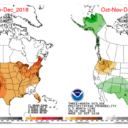 NOAA's three month weather outlook predicting the amount of rainfall across the U.S. Map: NOAA.gov