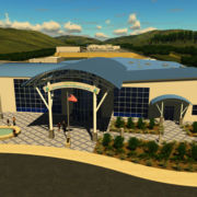 An artist's rendering of the new Padre Dam Visitor Center at the East County Water Purification Treatment Center. Graphic: Gourtesy Padre Dam Municipal Water District water repurification water reliability