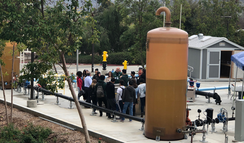 Women In Water symposium attendees take a tour of the Cuyamaca College Center for Water Studies training facility. Photo: Cuyamaca College