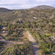 View looking north of the First Aqueduct right of way in Valley Center. Photo: Water Authority