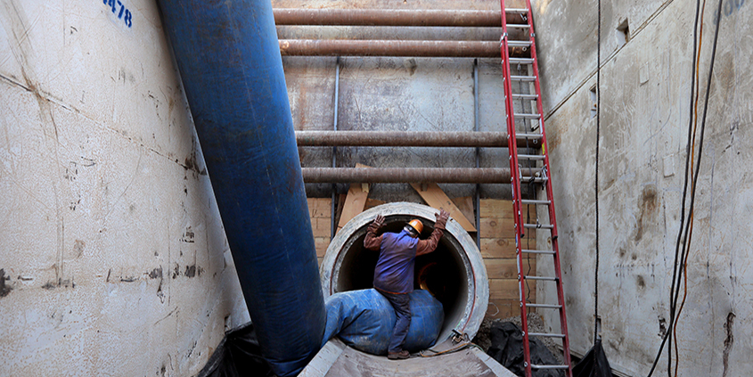 A $28.6 million project to rehabilitate more than four miles of large-diameter pipeline between Lake Murray and Sweetwater Reservoir was completed in June 2018. Photo: Water Authority