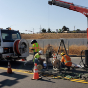 Trenchless technology allows the Vallecitor Water District to effect repairs without digging up streets. Photo: Vallecitos Water District