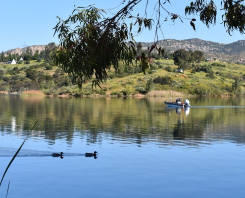 Lake Jennings Photo Contest, Youth Category, 3rd Place: Aure Ruediger, "Lake Jennings Ducks and Anglers"