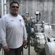 Escondido Plant Maintenance Technician Joseph Lucero won third place in the 2019 California Water Environmental Association Awards for his safety device.