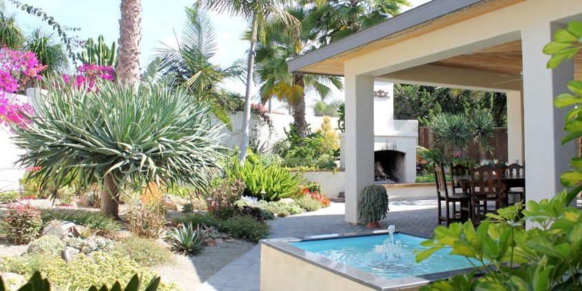 WaterSmart-The Bucks' winning landscape design includes beautiful outdoor living areas. Photo: OMWD