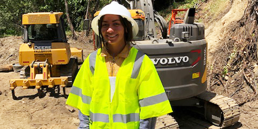 Mary Maciel learns good safety practices as part of her summer internship with the Fallbrook Public Utility District. Photo: FPUD Water industry career opportunities