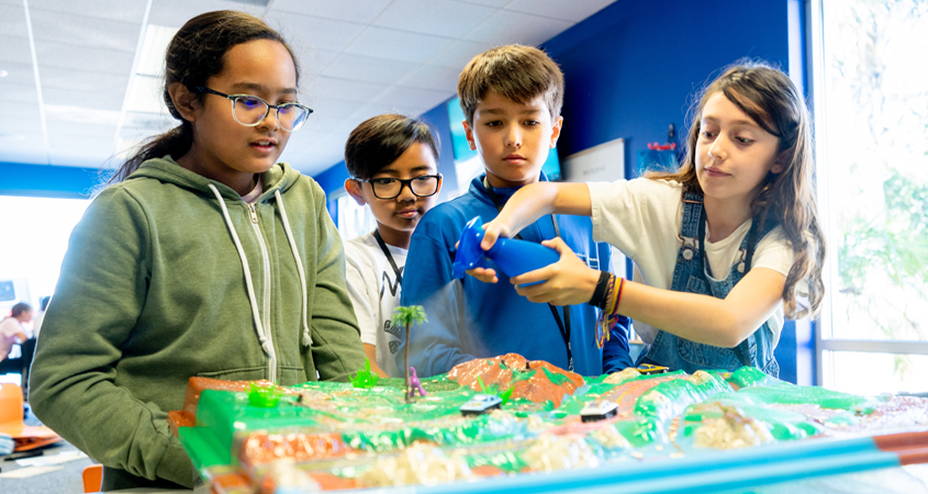 Chula Vista fifth graders enjoy their first visit to the new Hydro Station educational facility. Photo: Sweetwater Authority