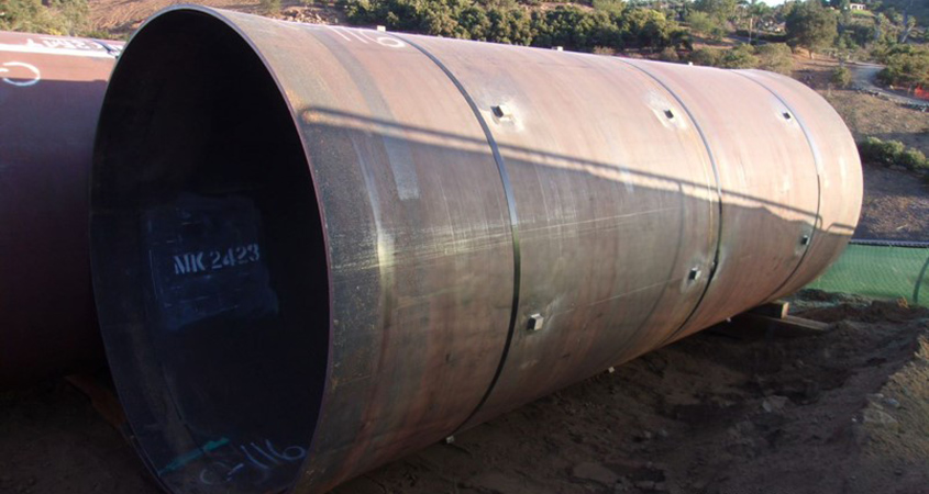 New steel liners can extend the lifespan of a pipe by several decades. Photo: Water Authority