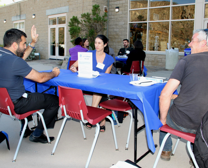 Enrico Ferro (far right) participates in an icebreaker exercise at the Summer 2016 Citizens Water Academy. Photo: Water Authority