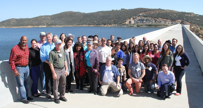 The Fall 2015 Citizens Water Academy tours the Olivenhain Reservoir. Photo: Water Authority Citizens Water Academy Applications