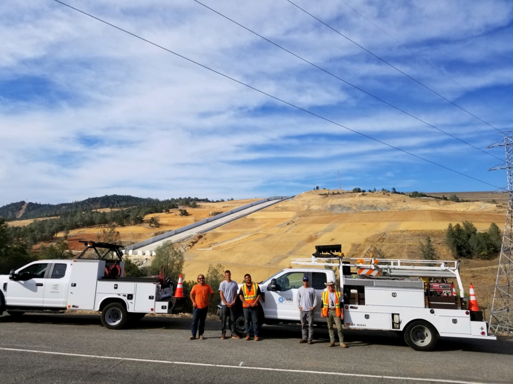 Padre Dam Municipal Water District and Helix Water District crews at work in Paradise, California. Photo: Padre Dam MWD