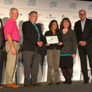 Amy Dorman, Deputy Director, Pure Water Operations, is pictured accepting the award for the City of San Diego. Photo: City of San Diego Utility of the Future Today