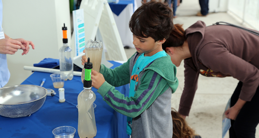 Pure Water Oceanside tour participants can try filtering water as part of the tour experience. Photo: City of Oceanside