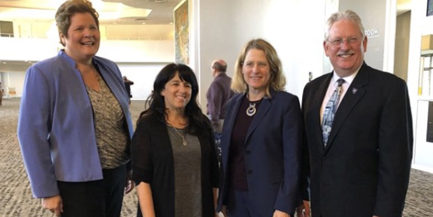 (L to R): Sandy Kerl, San Diego County Water Authority acting general manager; Cynthia Koeler, WaterNow Alliance executive director; Paula Kehoe, San Francisco Public Utilities Commission director of water resources; and California-Nevada Section of AWWA Executive Director Tim Worley. Photo: Water Authority