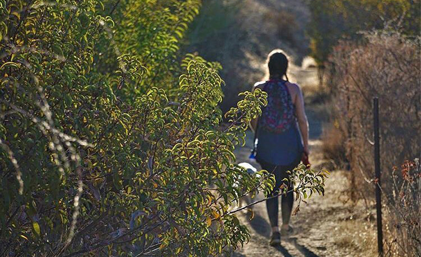 Visitors can enjoy hiking year-round at Lake Jennings. Trail maps are available from volunteers at the campground kiosk. Photo: Helix Water District