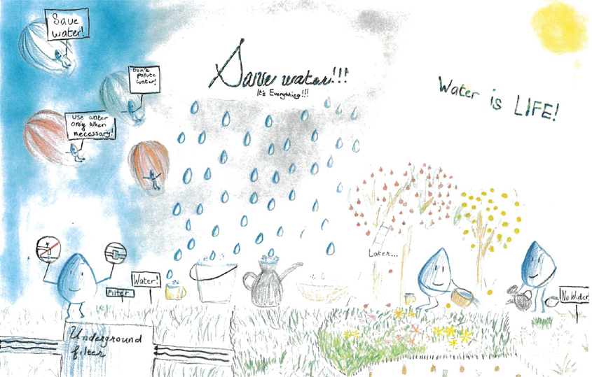 First Place, Third Grade: Derick Chi, Sage Canyon Elementary, Carmel Valley 2020 Water Conservation Calendar