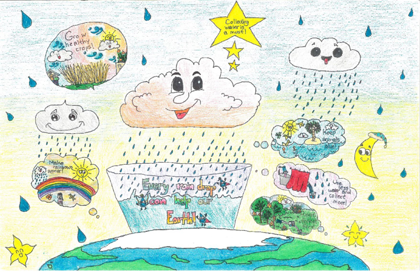 First Place winner, Fourth Grade: Veronica Yu, Del Mar Pines Elementary, Carmel Valley 2020 Water Conservation Calendar