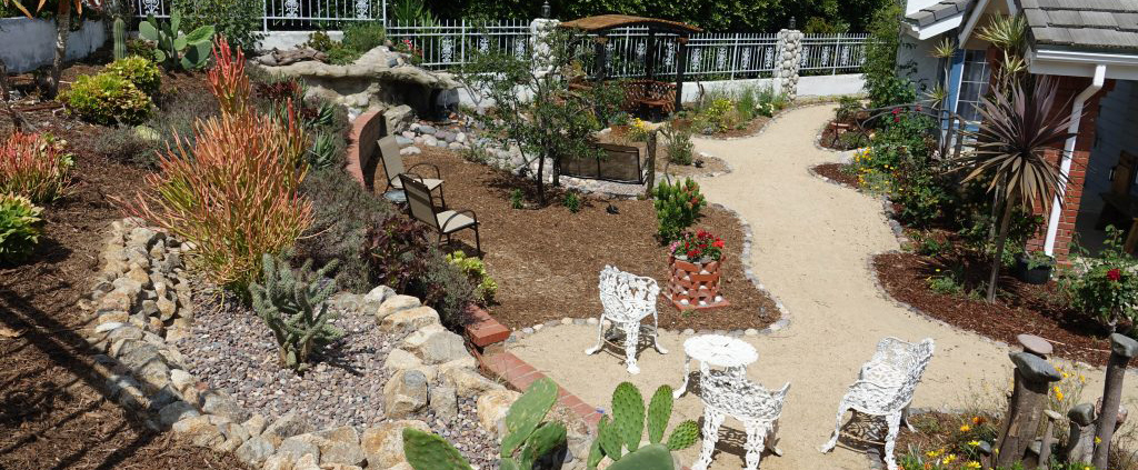Rocks and small boulders are both aesthetically pleasing and useful in your landscape. Photo: Otay Water District