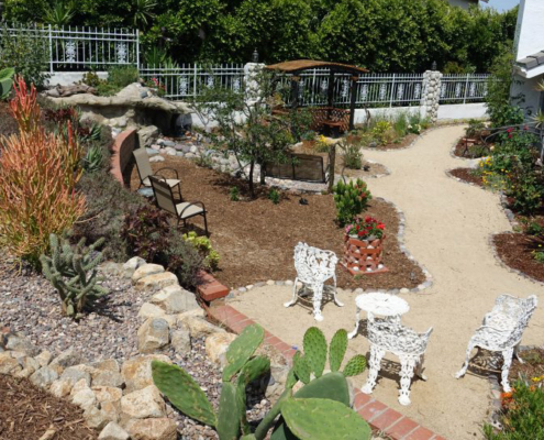 Rocks and small boulders are both aesthetically pleasing and useful in your landscape. Photo: Otay Water District