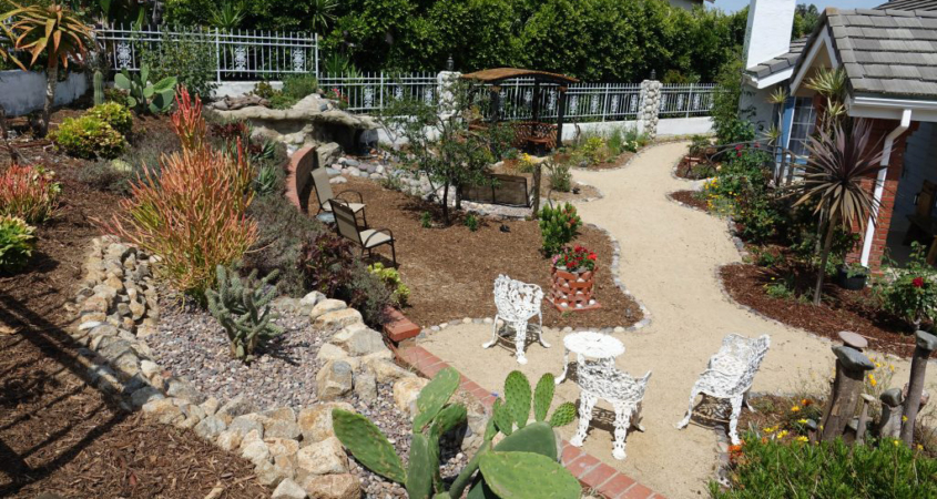 Rocks and small boulders are both aesthetically pleasing and useful in your landscape. Photo: Otay Water District