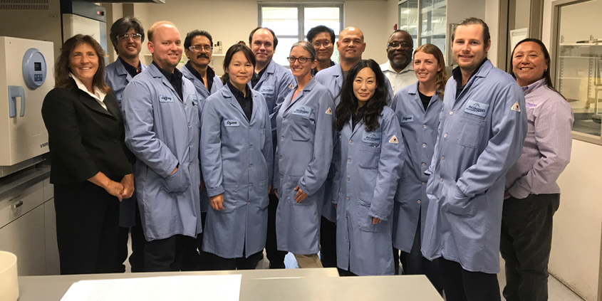Laboratory Superintendent Nicki Branch (far left) and employees of the Escondido Water Quality Lab, one of only two certified labs in California under new standards. Photo: City of Escondido