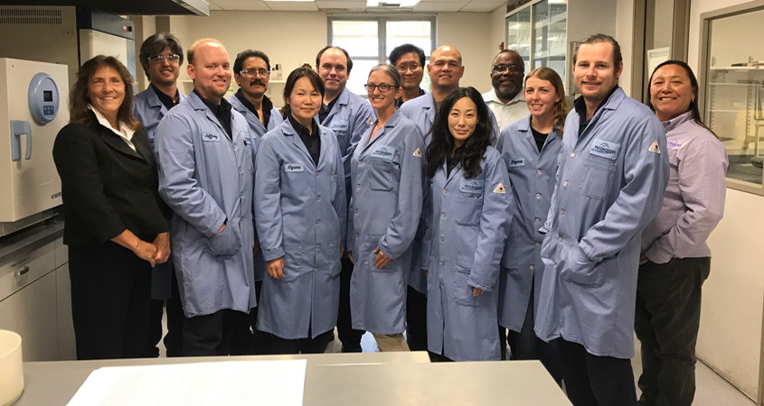 Laboratory Superintendent Nicki Branch (far left) and employees of the Escondido Water Quality Lab, one of only two certified labs in California under new standards. Photo: City of Escondido