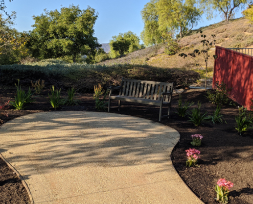Eileen Koonce says she was able to install her own landscaping with the help she received from instructors. Photo: Vallecitos Water District