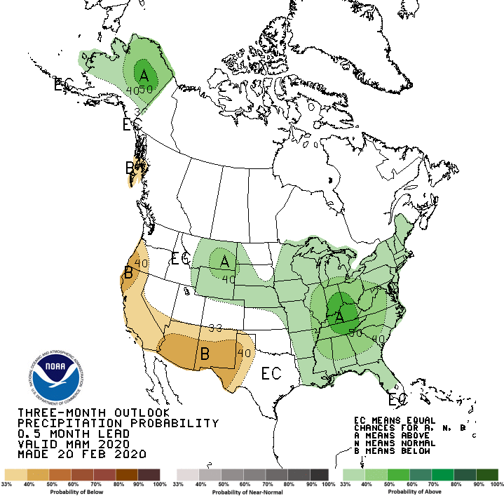 March April May precipitation 20-Feb-2020 NWS CPC