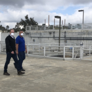 San Diego Mayor Kevin Faulconer tours the Alvarado Water Treatment Plant after meeting with workers to thank them for their continued service. Photo: City of San DIego water treatment plant