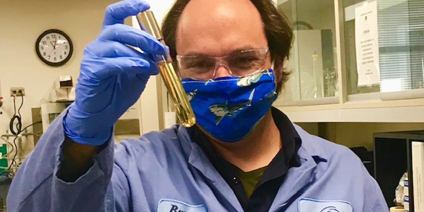 Escondido Water Quality Lab Byron Odwazny, Associate Chemist, performs an analysis for total coliforms. Photo: City of Escondido