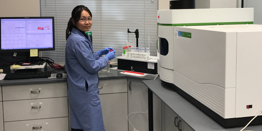 City of Escondido Water Quality Lab Associate Chemist Oyuna Jenkins is the 2019-2020 CWEA Laboratory Person of the Year. Photo: City of Escondido