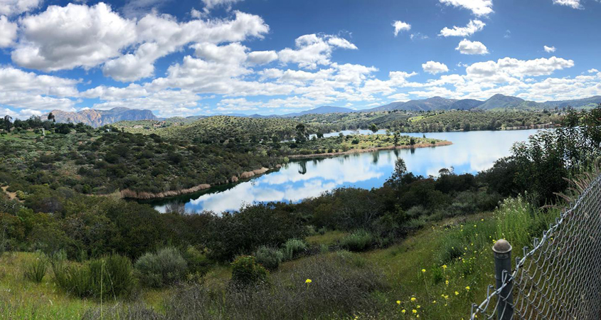 Along with the rest of California's lakes and reservoirs, Lake Jennings is currently closed to fishing. Photo: Lake Jennings