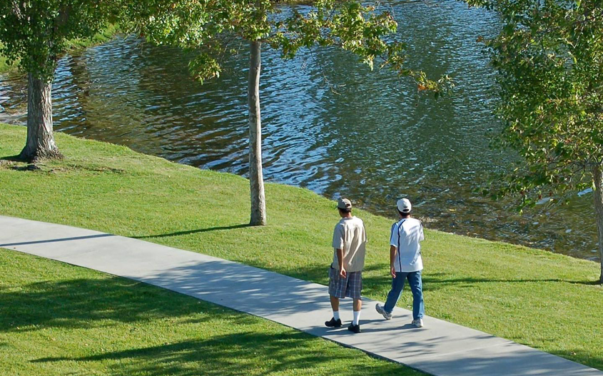 Pedestrians at Santee Lakes. Photo: Padre Dam Municipal Water District