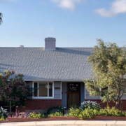 The Montgomerys' blooming and colorful English inspired landscape uses much less water than a lawn of similar size, and compliments the couple’s cottage style home. Photo: Helix Water District