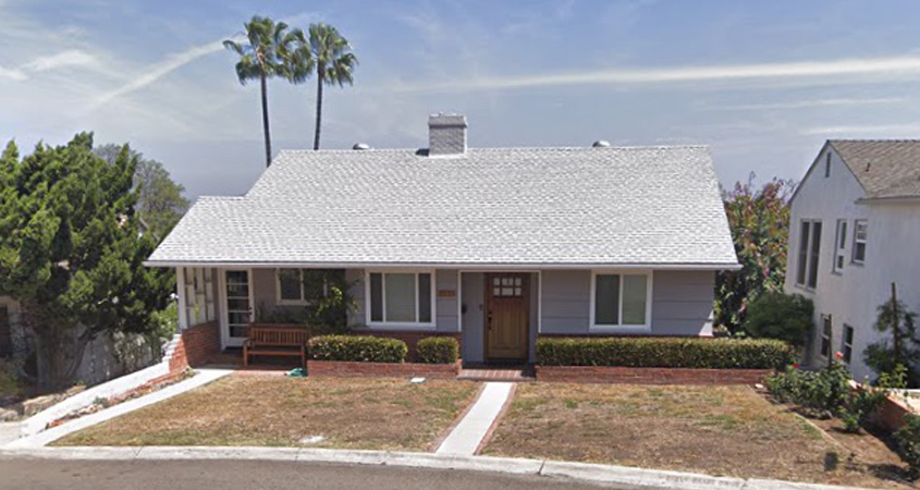 The Montgomery home prior to its award-winning landscape makeover. Photo: Helix Water District