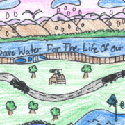 Karmen Isabel Simons, a fourth grade student from St. Francis of Assisi Catholic School in Vista, received first place honors from the District for her entry in the competition. She received a $100 award. Photo: Vista Irrigation District 2020 Student Poster Contest