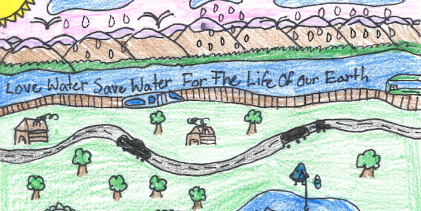 Karmen Isabel Simons, a fourth grade student from St. Francis of Assisi Catholic School in Vista, received first place honors from the District for her entry in the competition. She received a $100 award. Photo: Vista Irrigation District 2020 Student Poster Contest