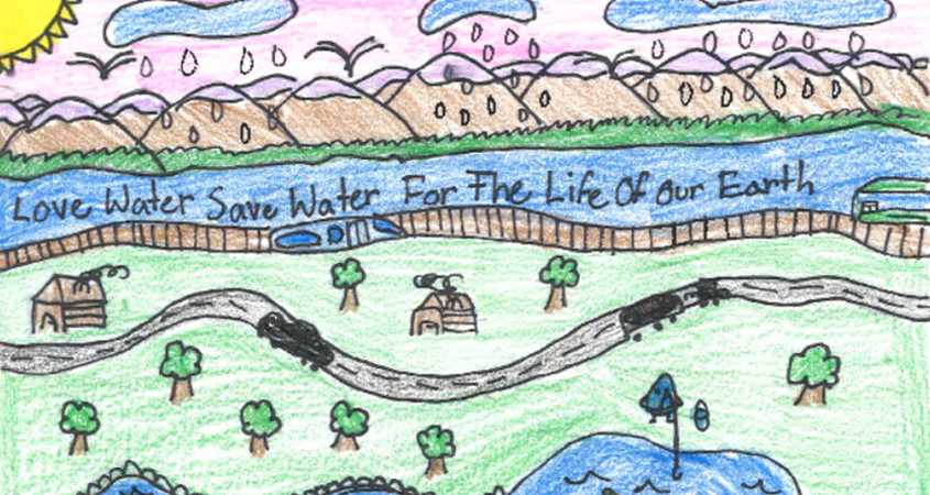 Karmen Isabel Simons, a fourth grade student from St. Francis of Assisi Catholic School in Vista, received first place honors from the District for her entry in the competition. She received a $100 award. Photo: Vista Irrigation District 2020 Student Poster Contest