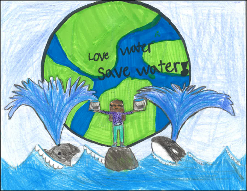 Angelica Zetina from Mission Meadows Elementary School in Oceanside received a third place award of $25 for her entry in the contest. Photo: Vista Irrigation District