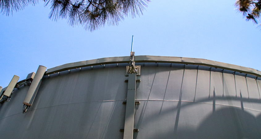 Helix Water District’s Calavo storage tank was ideally positioned to play home to the new repeater. Photo: Helix WD emergency communication